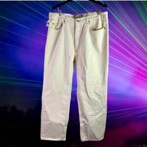 GAP NWT Men's 40x30 Cream Colored 100% Cotton Relaxed Fit Straight Leg Jeans Y2K